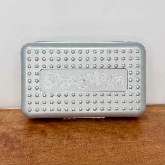 SpaceMaker Other - Vintage SpaceMaker Pencil Box Silver Metallic Office Products Retro Y2K